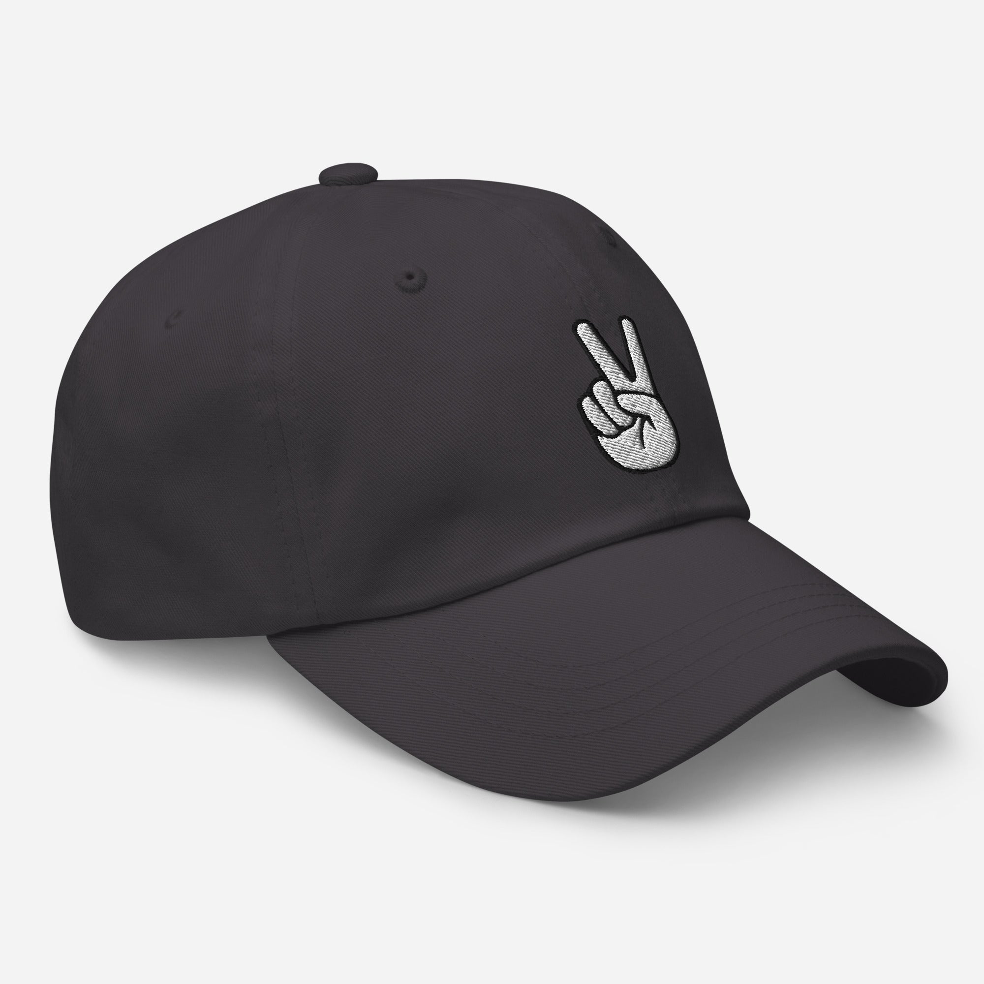 The V Sign for Victory Hand Gesture Embroidered Baseball Cap Dad Hat