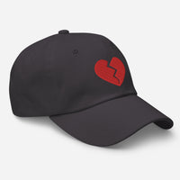 Red Broken Heart Valentine's Day embroidered dad hat, product image 14