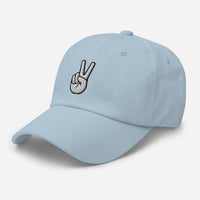 The V Sign for Victory Hand Gesture embroidered dad hat, product image 21