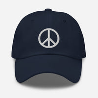 Peace Symbol Icon Namaste No War embroidered dad hat, product image 4