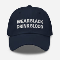 Wear Black Drink Blood embroidered dad hat, product image 4
