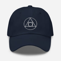 Philosopher's Stone Alchemy Symbol embroidered dad hat, product image 4