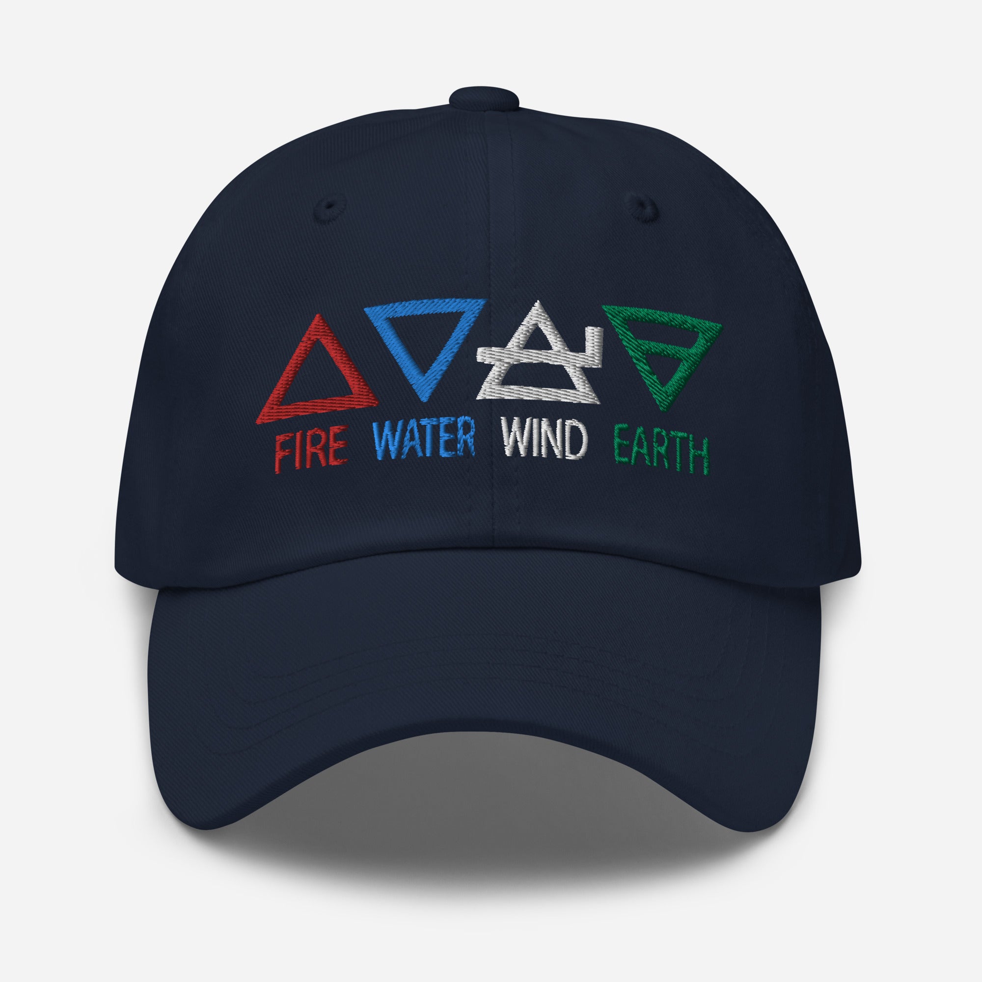 Four Elements of Matter: Fire, Water, Wind, Earth Embroidered Baseball Cap Dad hat