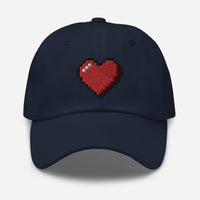 Retro 8 Bit Video Game Pixelated Heart embroidered dad hat, product image 4