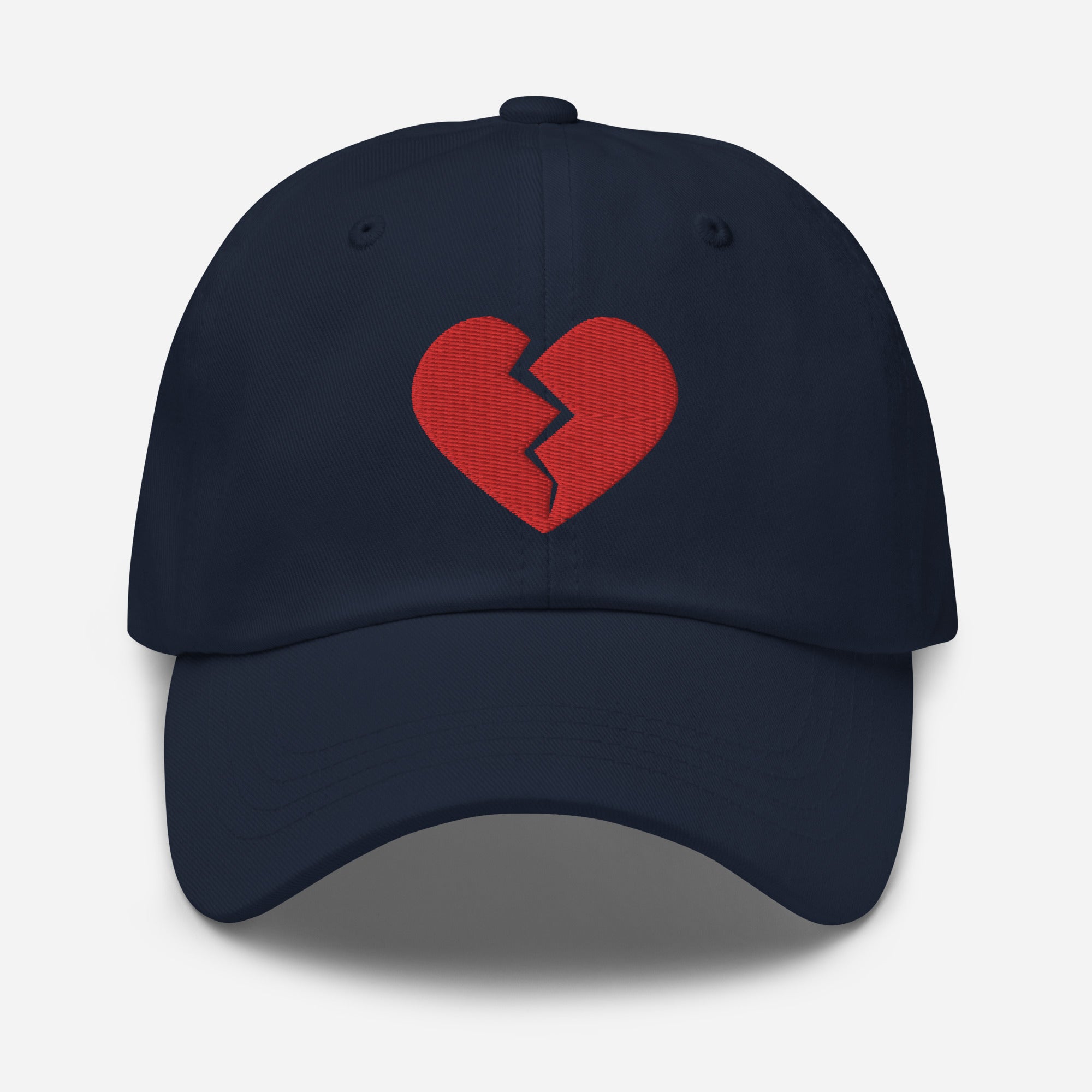 Red Broken Heart Valentine's Day Embroidered Baseball Cap Dad hat