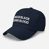 Wear Black Drink Blood embroidered dad hat, product image 6