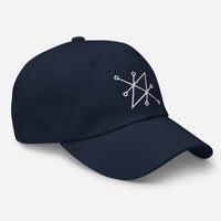White Sigil of Fallen Angel Azazel Occult Symbol embroidered dad hat, product image 5
