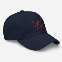 Red Sigil of Fallen Angel Azazel Occult Symbol embroidered dad hat, product image 5