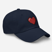 Retro 8 Bit Video Game Pixelated Heart embroidered dad hat, product image 5