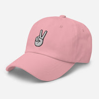 The V Sign for Victory Hand Gesture embroidered dad hat, product image 18