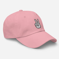 The V Sign for Victory Hand Gesture embroidered dad hat, product image 17