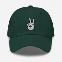 The V Sign for Victory Hand Gesture embroidered dad hat, product image 10