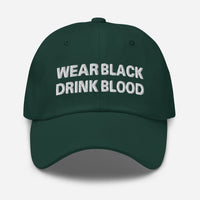 Wear Black Drink Blood embroidered dad hat, product image 10