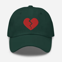 Red Broken Heart Valentine's Day embroidered dad hat, product image 10