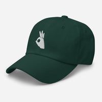 Okay Sign Hand Gesture Symbol embroidered dad hat, product image 12