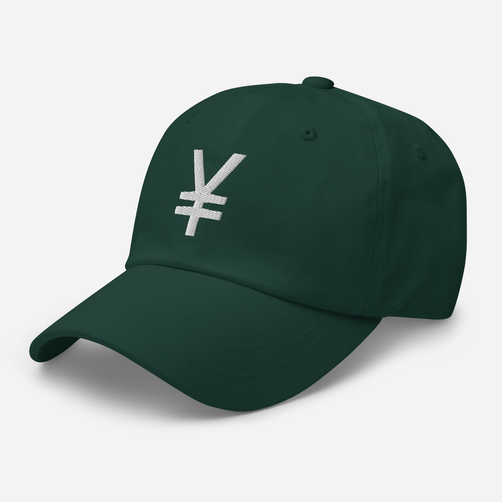 The Yen and Yuan Sign of Money Currency Embroidered Baseball Cap Dad hat