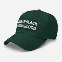 Wear Black Drink Blood embroidered dad hat, product image 12