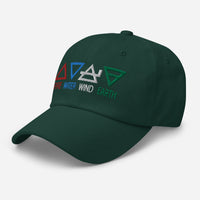 Four Elements of Matter: Fire, Water, Wind, Earth embroidered dad hat, product image 12