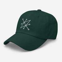 White Sigil of Fallen Angel Azazel Occult Symbol embroidered dad hat, product image 12