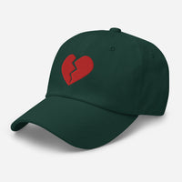 Red Broken Heart Valentine's Day embroidered dad hat, product image 12