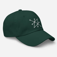 White Sigil of Fallen Angel Azazel Occult Symbol embroidered dad hat, product image 11