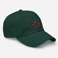 Red Sigil of Fallen Angel Azazel Occult Symbol embroidered dad hat, product image 11