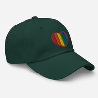 Gay Pride Rainbow Colors Heart embroidered dad hat, product image 11