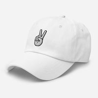 The V Sign for Victory Hand Gesture embroidered dad hat, product image 24
