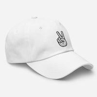 The V Sign for Victory Hand Gesture embroidered dad hat, product image 23
