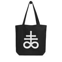 Leviathan Cross artwork on unisex tote bag, front view