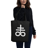 Leviathan Cross artwork on unisex tote bag, front view