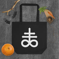 Leviathan Cross artwork on unisex tote bag, front view