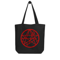 Necronomicon Sigil artwork on unisex tote bag, front view
