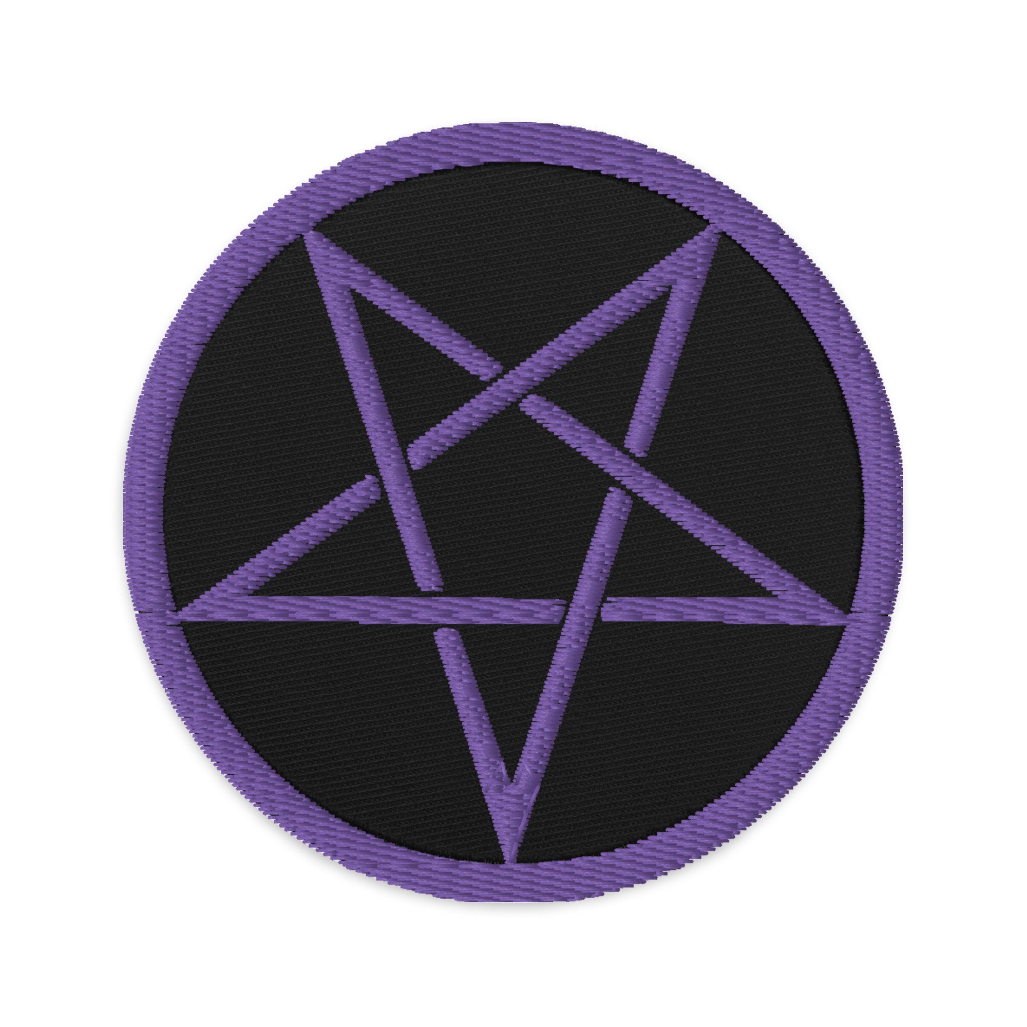 Woven Inverted Pentagram Symbol Embroidered Patch Satanic Temple - Edge of Life Designs