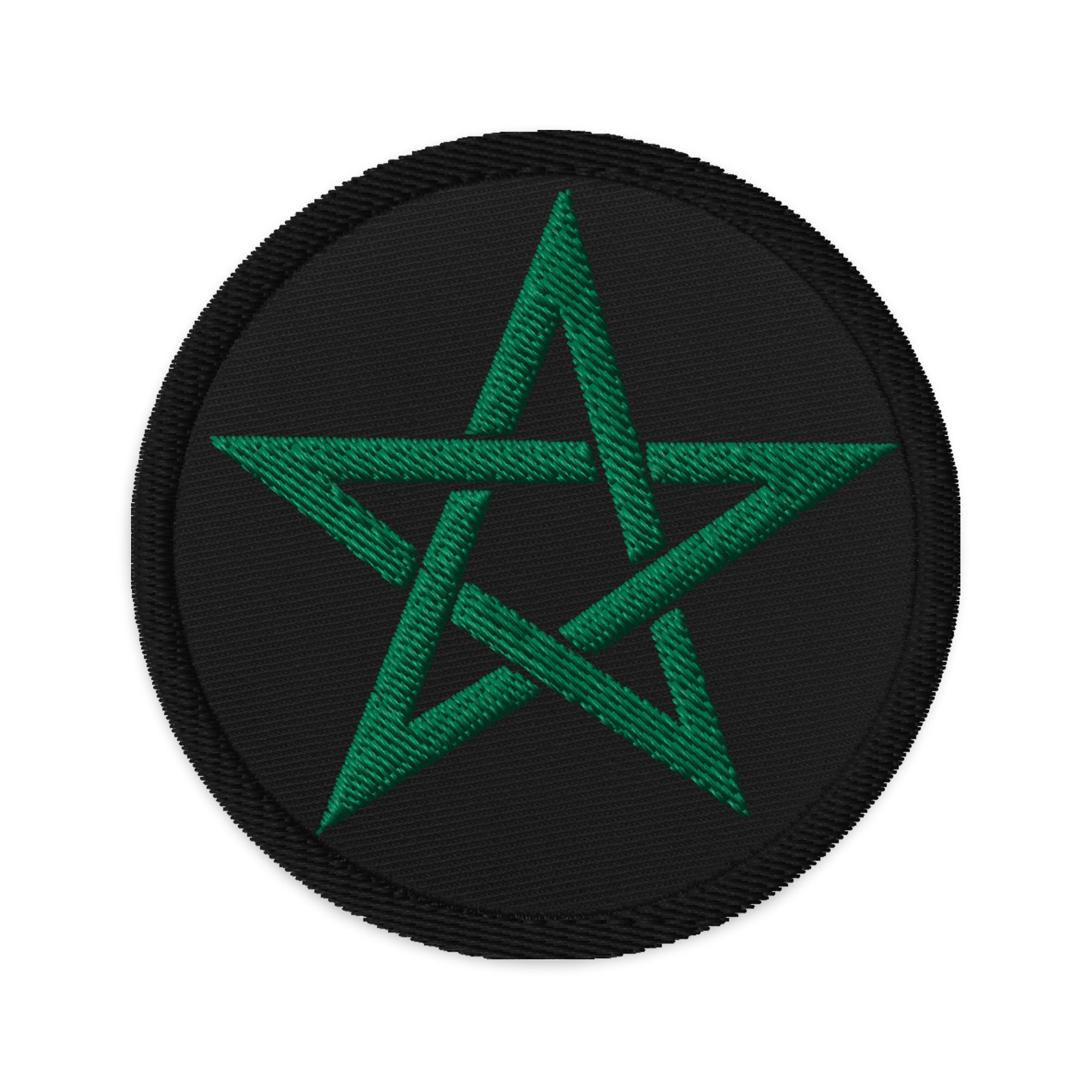 Wiccan Woven Pentagram Symbol Embroidered Patch 5 Point Star - Edge of Life Designs