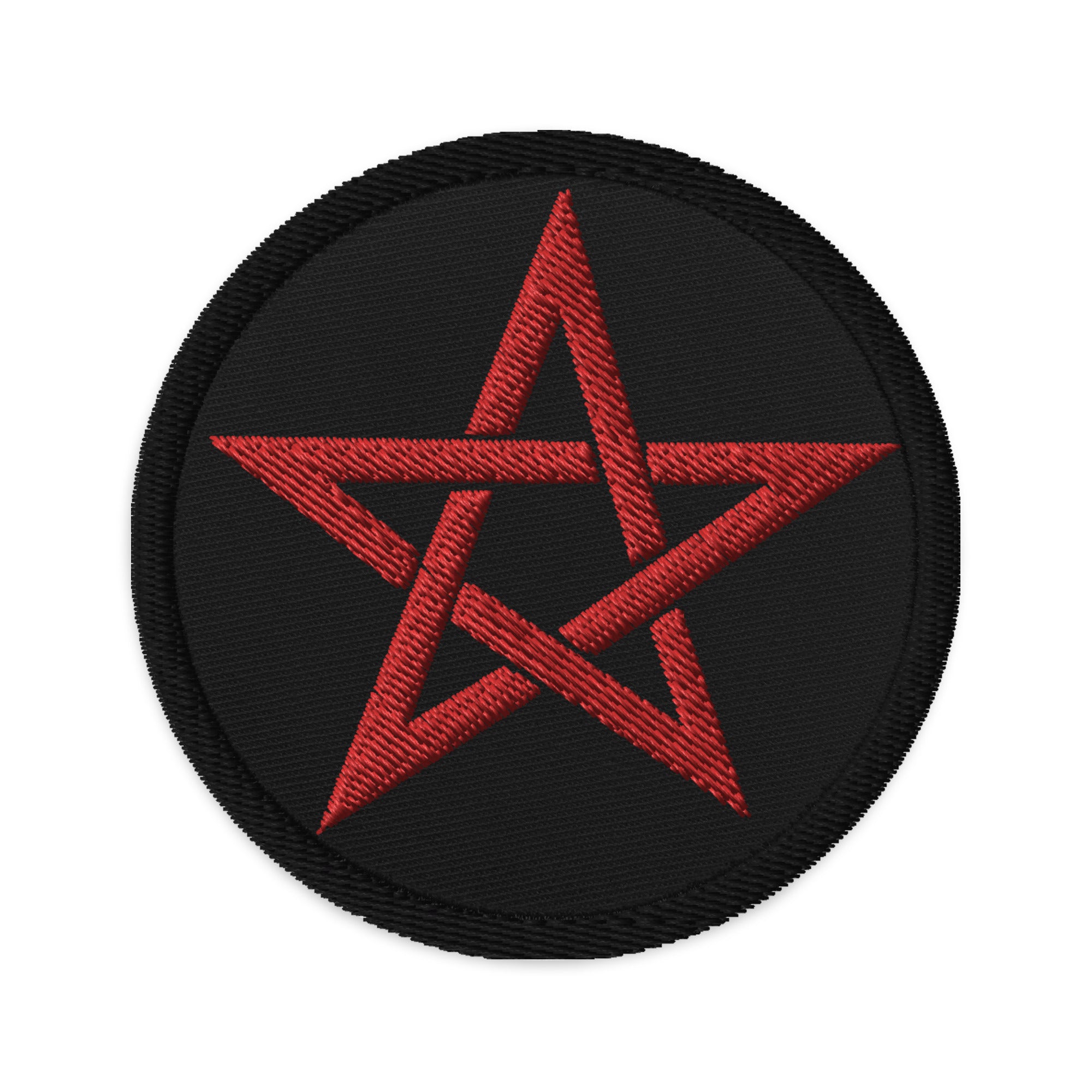 Wiccan Woven Pentagram Symbol Embroidered Patch 5 Point Star - Edge of Life Designs