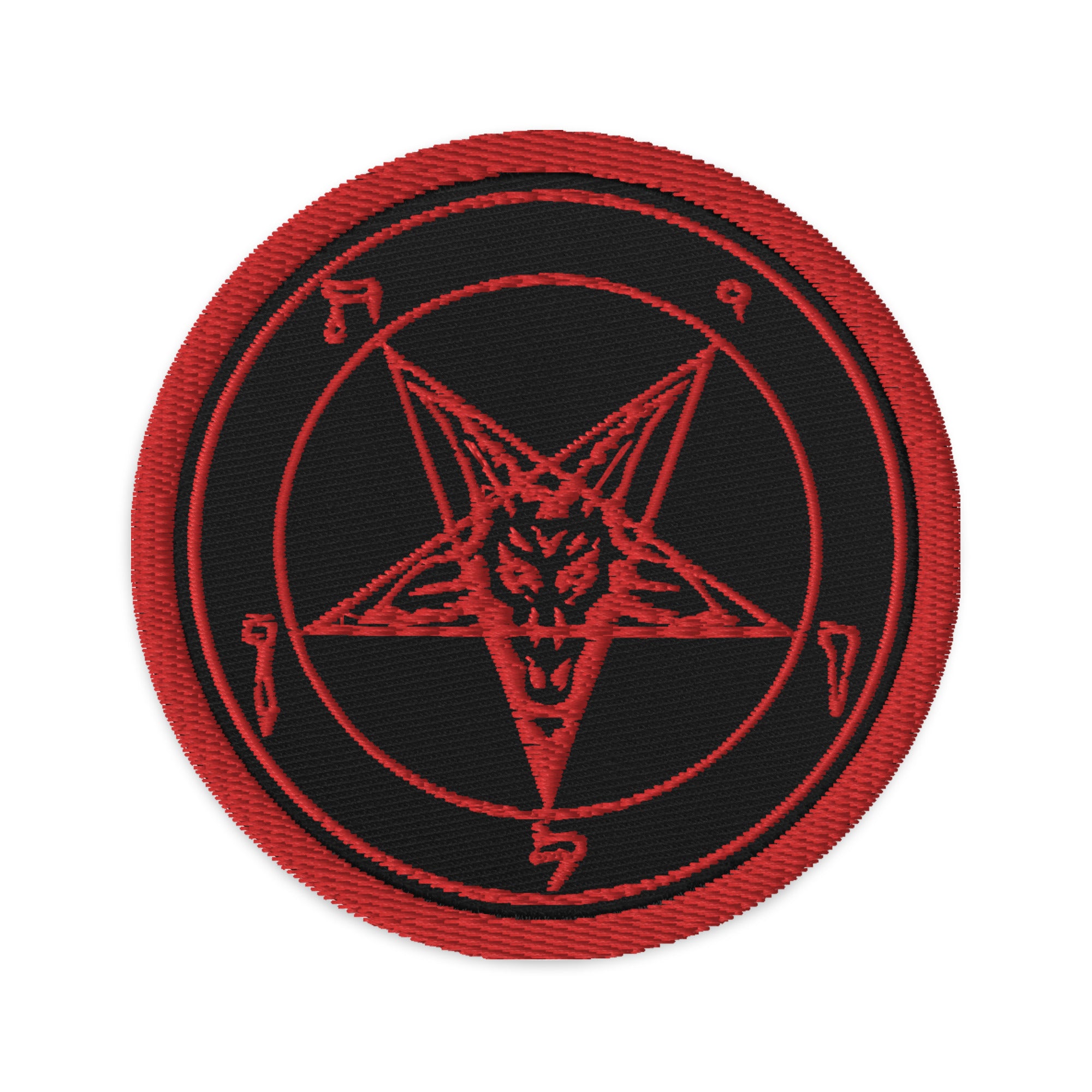 Red Sigil of Baphomet Occult Symbol Embroidered Patch - Edge of Life Designs
