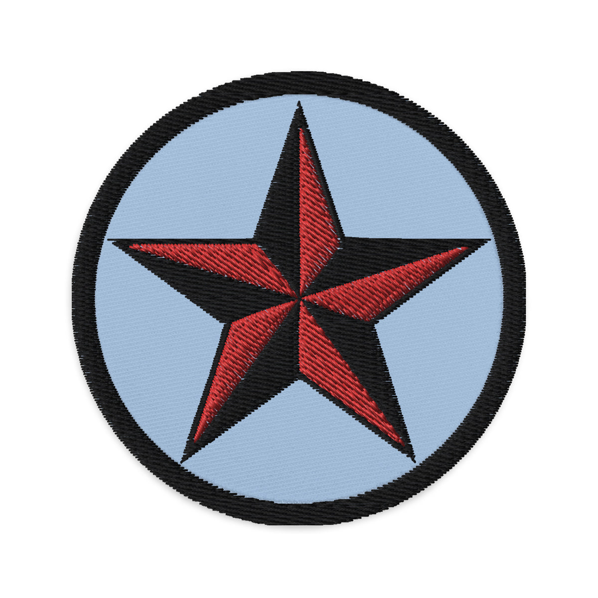 Nautical Star North Star Embroidered Patch Red / Black Thread – Edge of ...