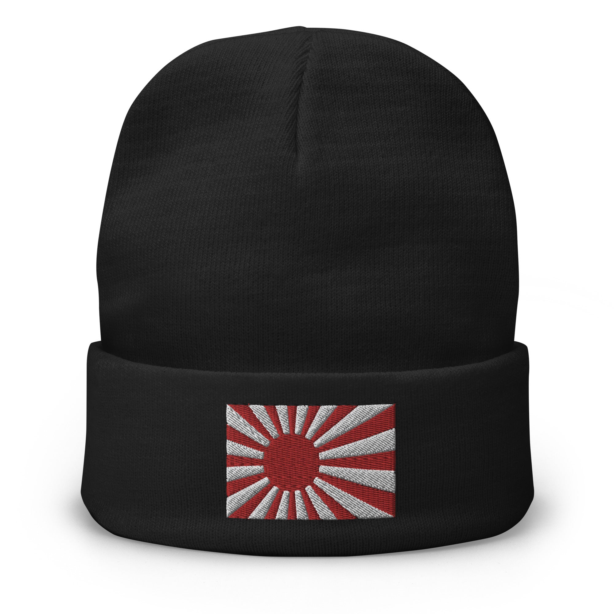 The National Flag of Japan Embroidered Cuff Beanie Land of the Rising Sun - Edge of Life Designs