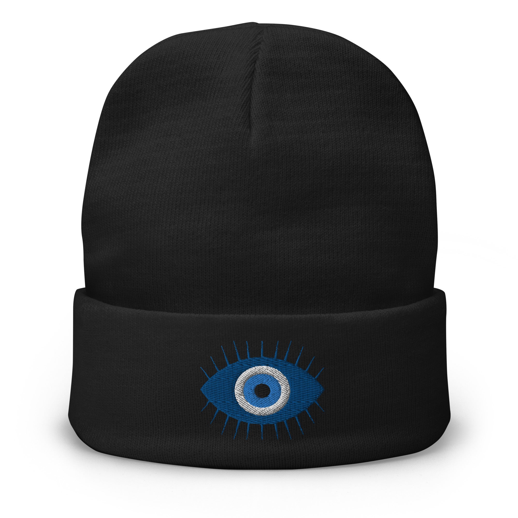 The Curse of the Evil Eye Embroidered Cuff Beanie Supernatural Glare - Edge of Life Designs
