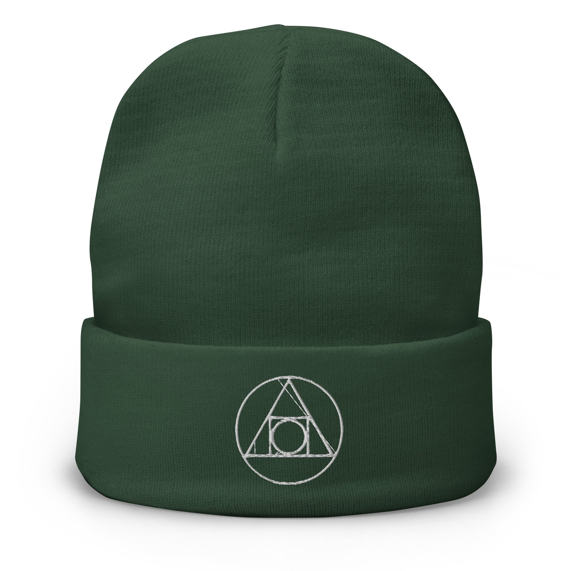 Philosopher's Stone Alchemy Symbol Embroidered Cuff Beanie