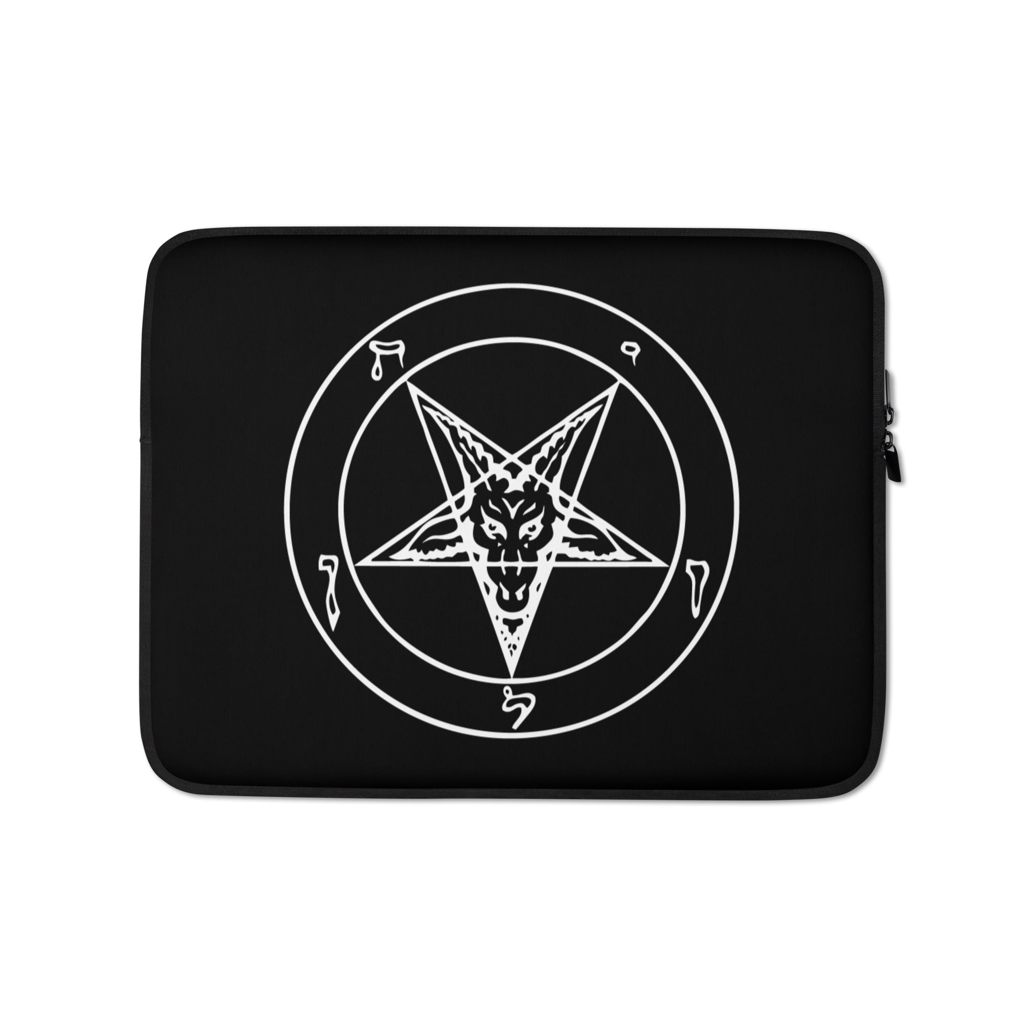 Baphomet Sigil Satanic Occult Symbol on Laptop Sleeve - Edge of Life Designs