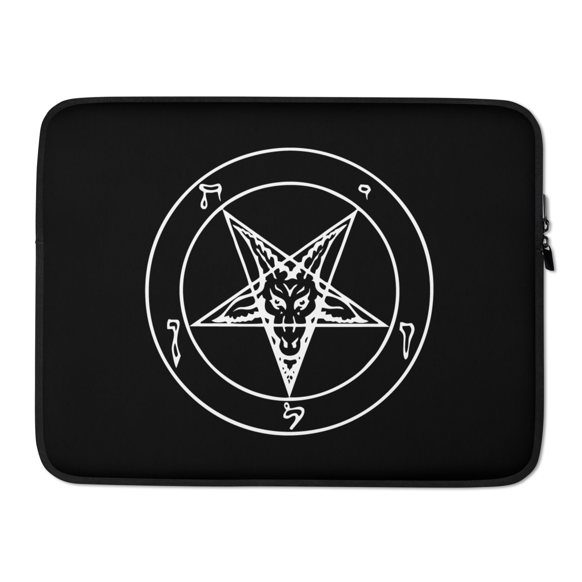 Baphomet Sigil Satanic Occult Symbol on Laptop Sleeve - Edge of Life Designs
