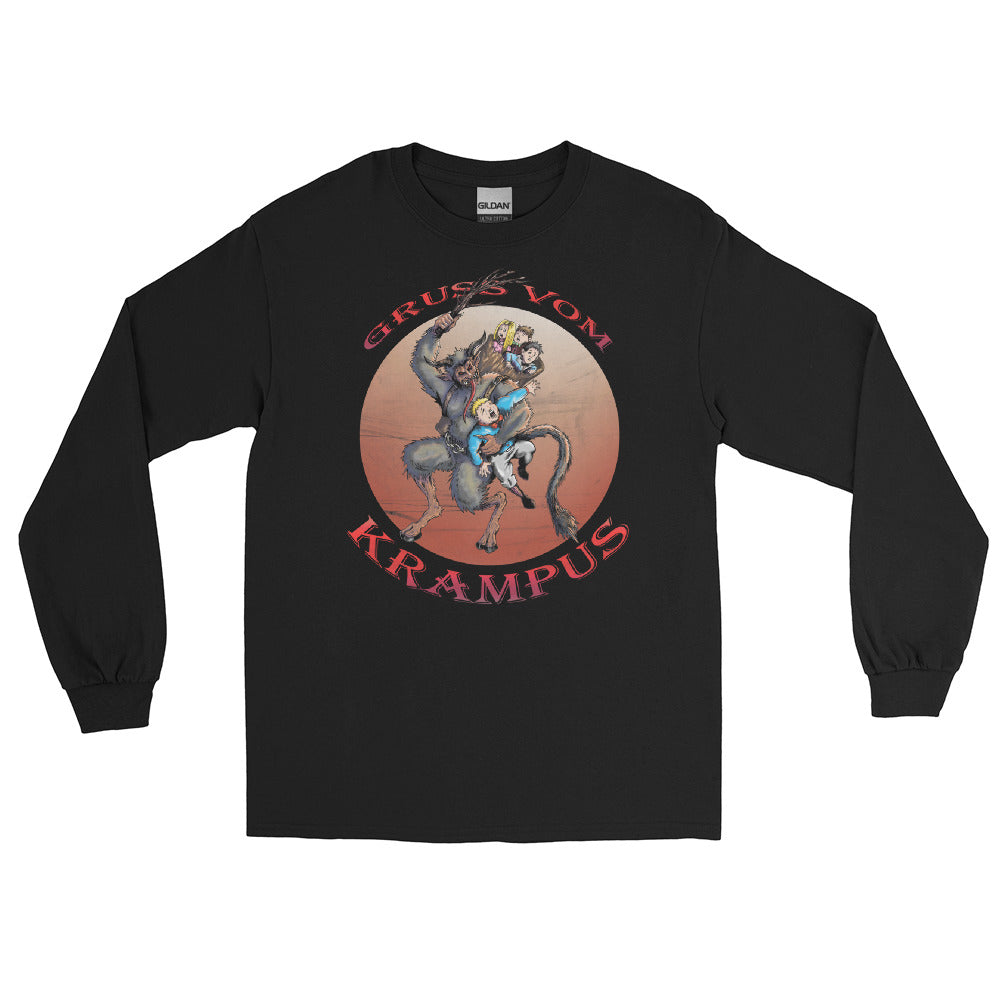 Gruss Vom Krampus Greetings and Merry Christmas Long Sleeve Shirt - Edge of Life Designs
