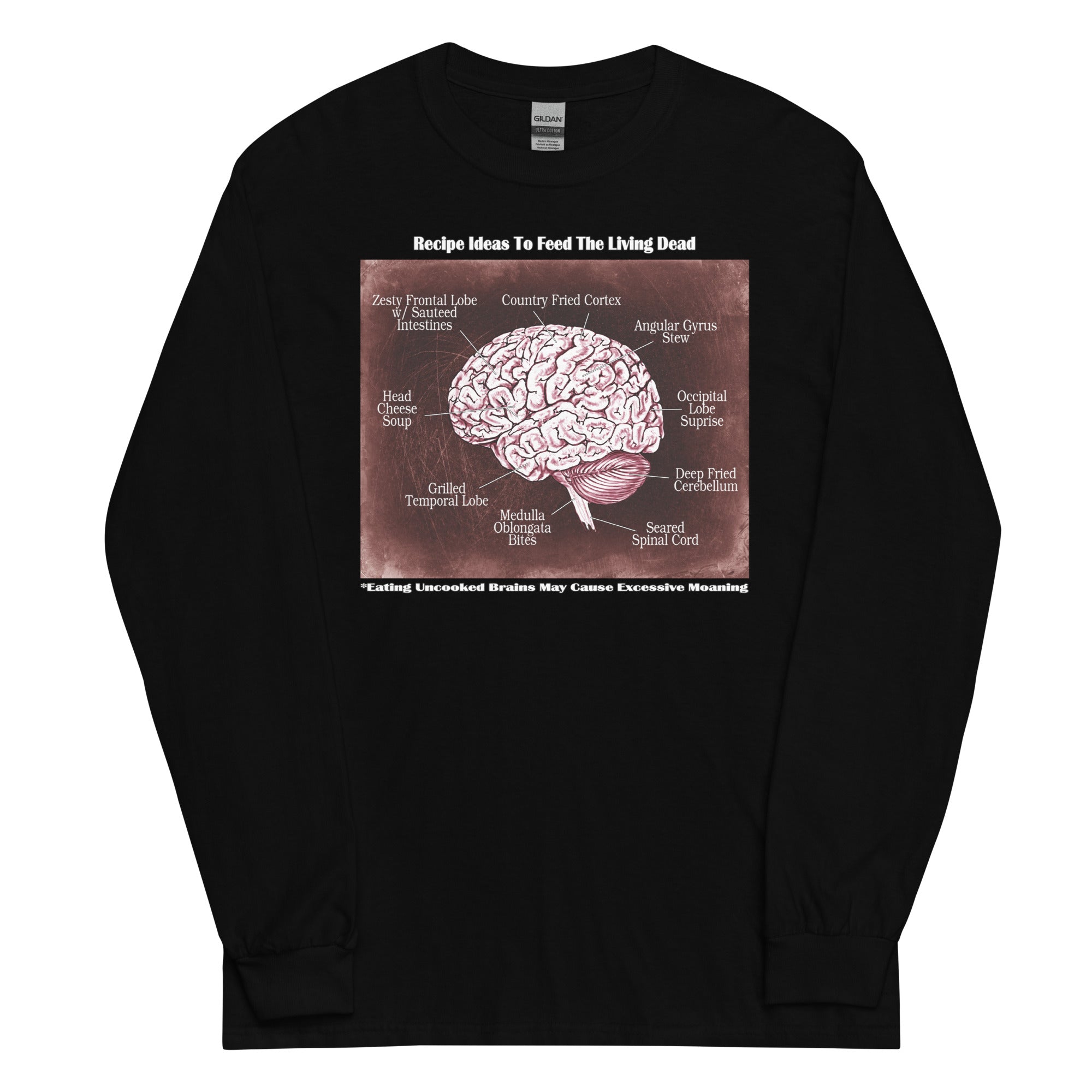 Recipe Ideas to Feed The Living Dead Zombie Long Sleeve Shirt - Edge of Life Designs