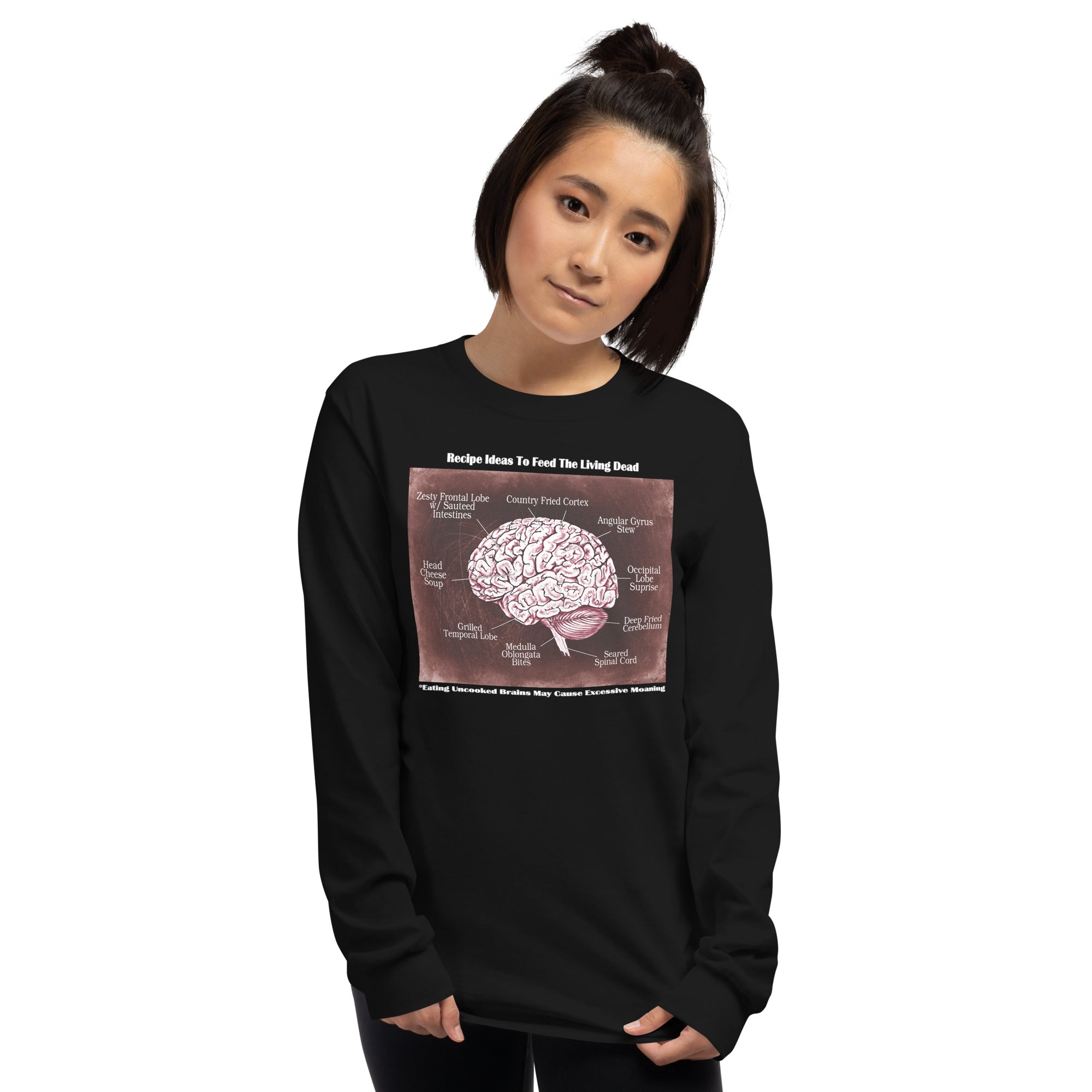 Recipe Ideas to Feed The Living Dead Zombie Long Sleeve Shirt - Edge of Life Designs