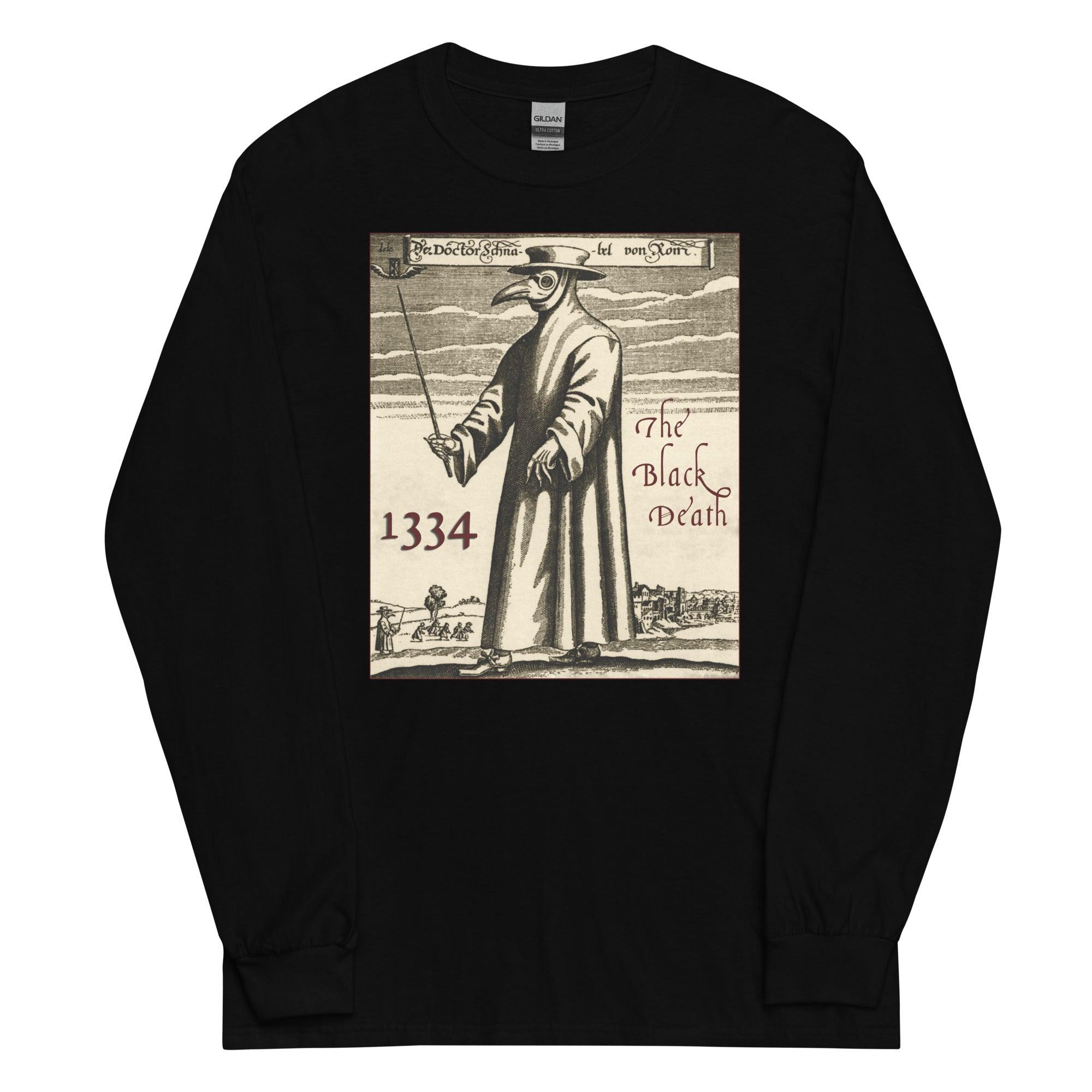 1334 The Black Death Plague Doctor Long Sleeve Shirt - Edge of Life Designs