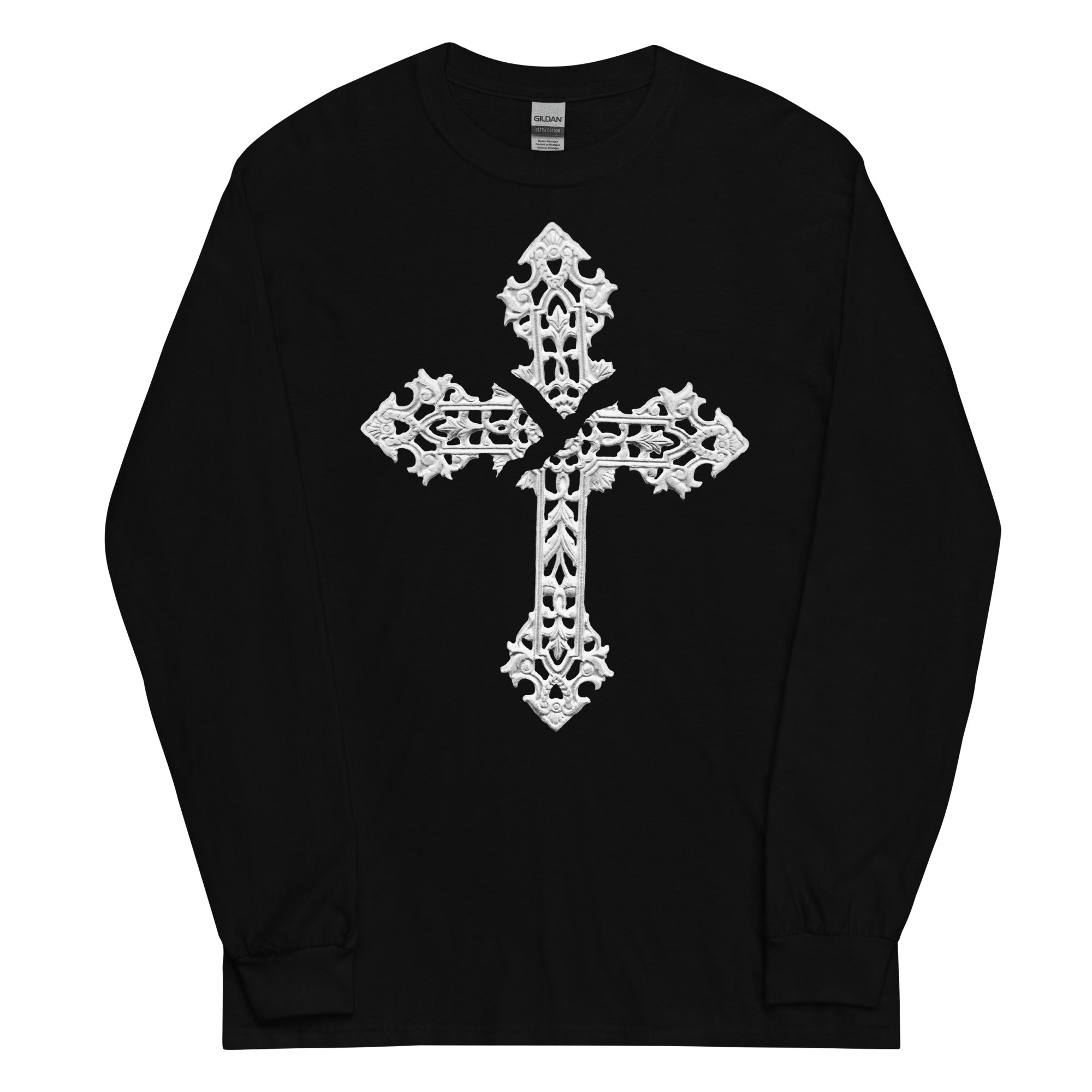 Broken Holy Cross Long Sleeve Shirt - Edge of Life Designs