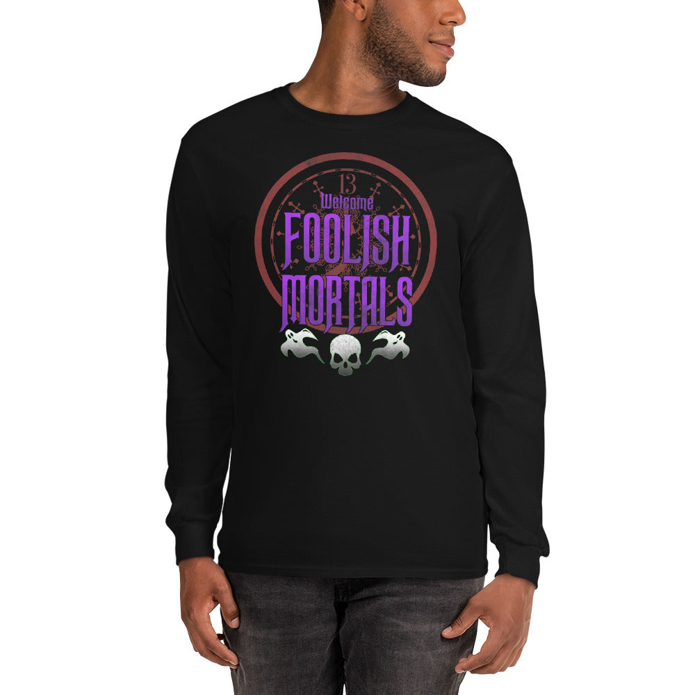Welcome Foolish Mortals Haunted Mansion Long Sleeve Shirt - Edge of Life Designs