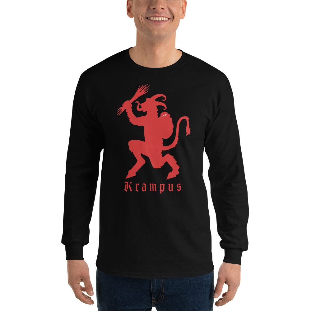 Merry Christmas with Krampus Krampuslauf Long Sleeve Shirt - Edge of Life Designs
